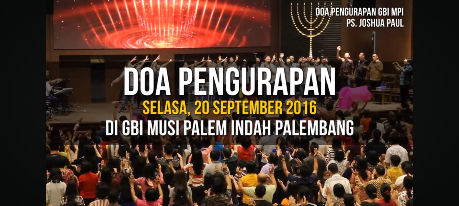 Doa Pengurapan 20 September 2016